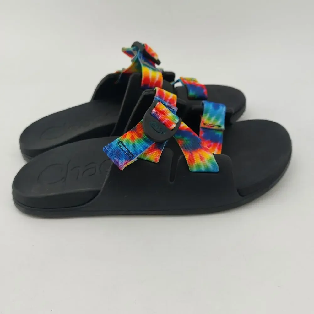 Chaco Chillo Kids Unisex Size 5 Sandals Tie Dyle Slip On Slides